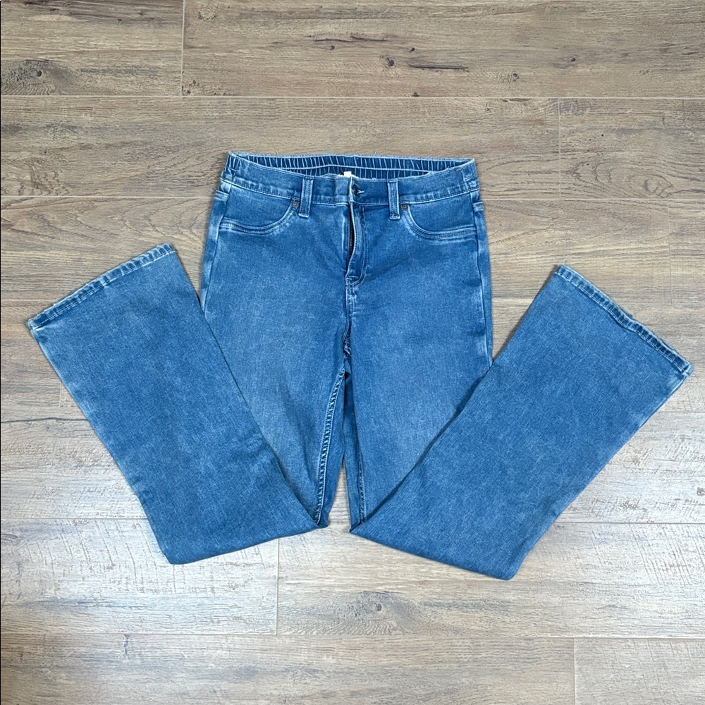 aerie | Blue Denim Jeans Women’s Size M With Stretch Waistband Flare Leg